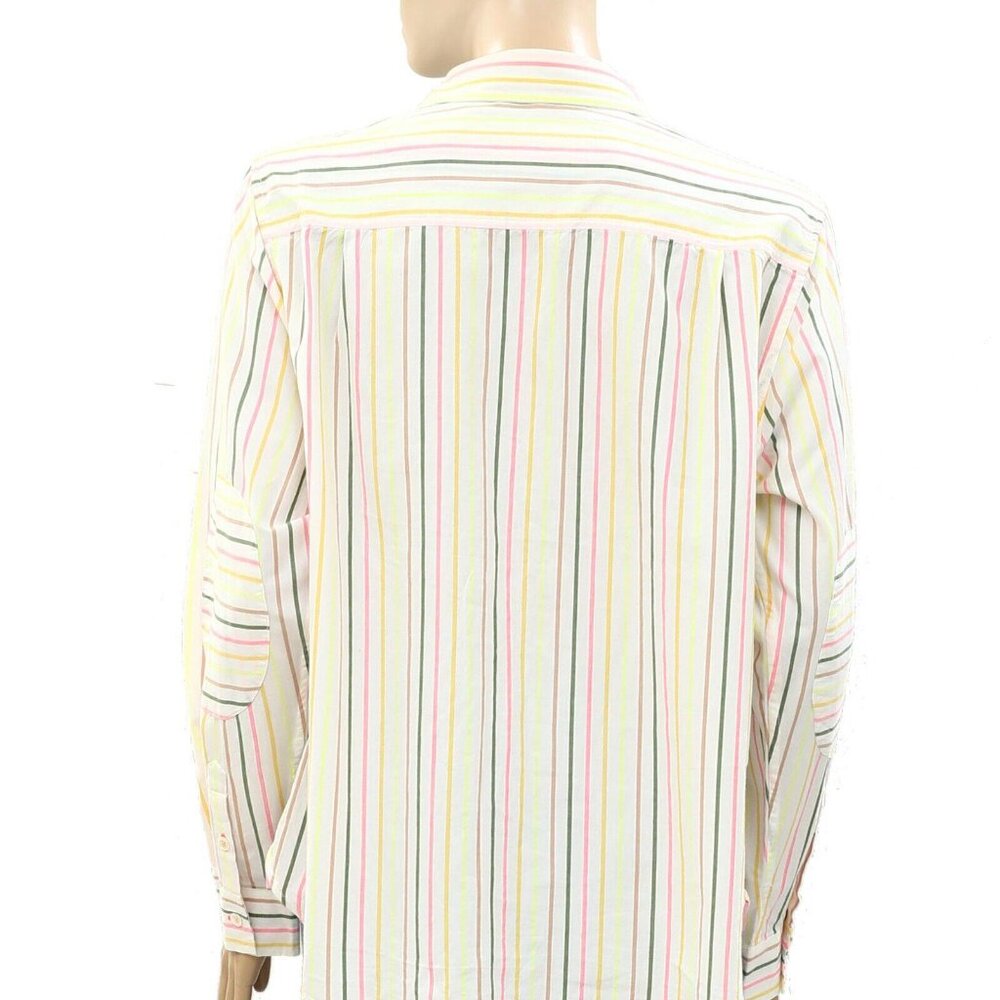 Kerri Rosenthal Shrunken Pia Shirt Tunic Top Buttondown Striped Poplin XL 267352 - Picture 10 of 10